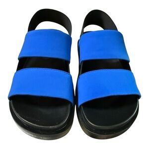 Aerosoles Blue & Black Elastic Strap Sandals – Size 8M